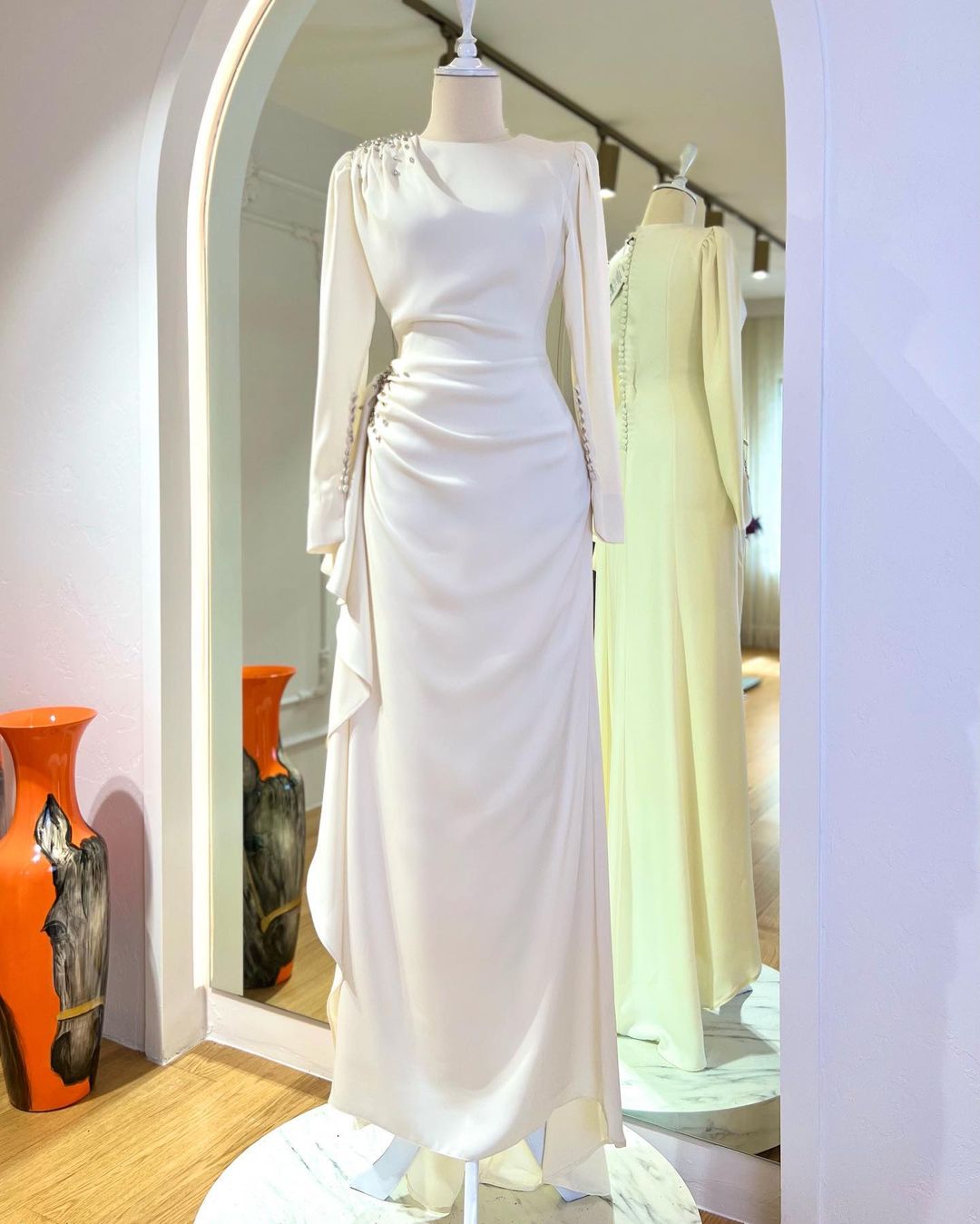 Modest Maya Bridal Maxi Dress - Ivory